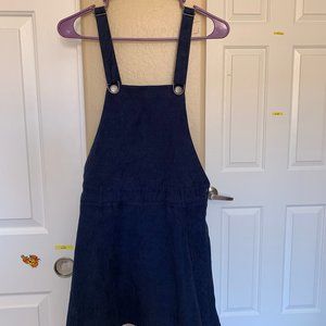 Blue dungarees with skirt